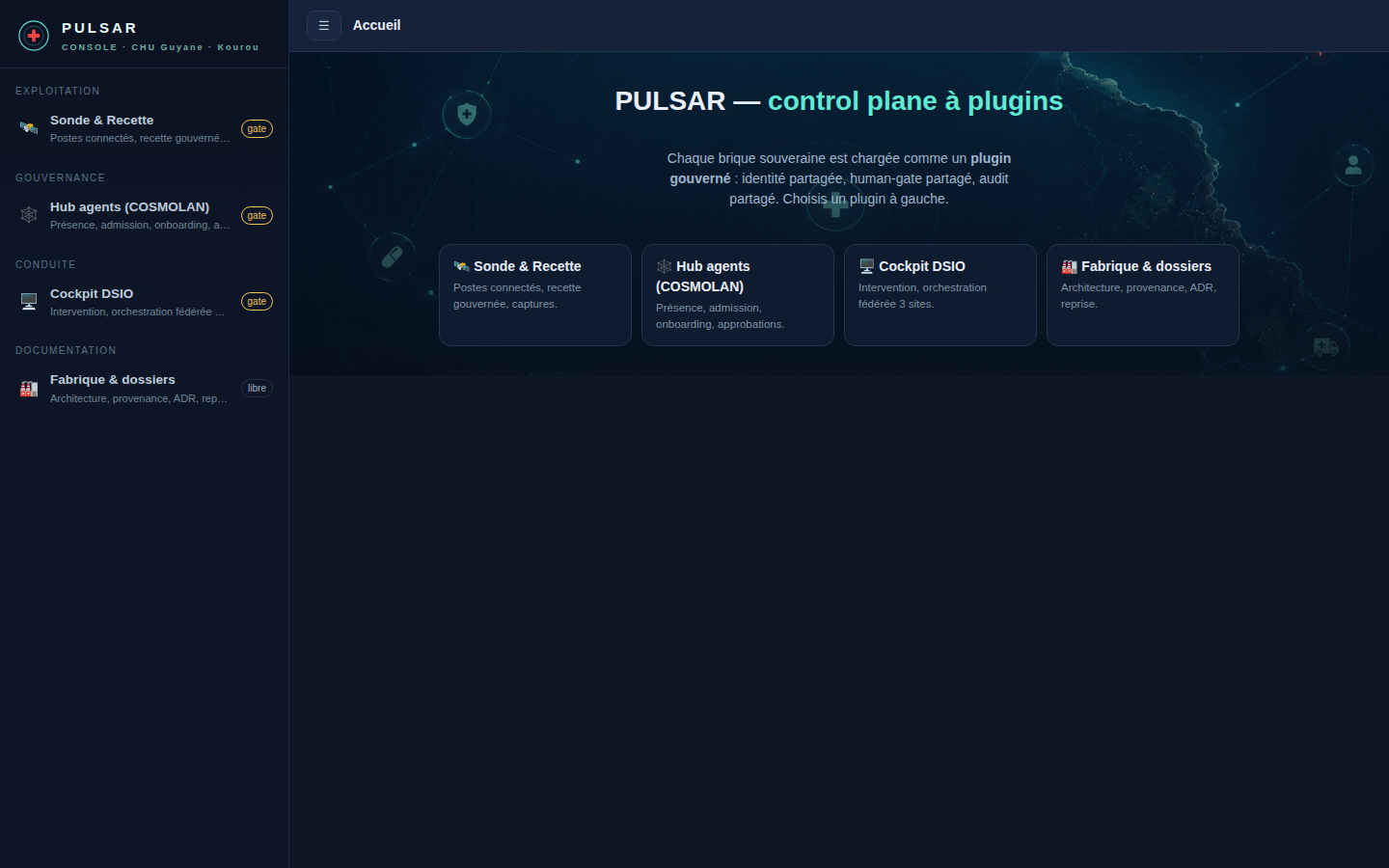 Console PULSAR à plugins